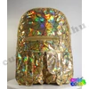 Hologram backpack with geometric pattern - gold