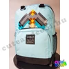 Minecraft turquoise-blue color stone pickaxe school bag