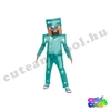 Minecraft gyémánt Steve farsangi gyerek jelmez