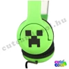 Minecraft Boom Creeper vezetékes gyerek fejhallgató