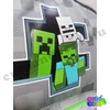 Minecraft breaking out mobs gray school bag
