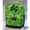Minecraft breaking out Creeper green school bag