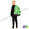 Minecraft breaking out Creeper green school bag