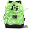Minecraft breaking out Creeper green school bag