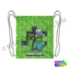 Minecraft green drawstring gym bag