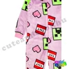 Minecraft Creeper pink onesie