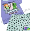 Minecraft Alex-Creeper purple girls pjyamas