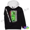 Minecraft striped pattern Creeper hooded sweater