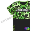 Minecraft green-black Creeper pajamas with shorts