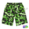 Minecraft green-black Creeper pajamas with shorts
