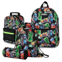 minecraft mintás iskolatáska szett tolltartóval tornazsákkal