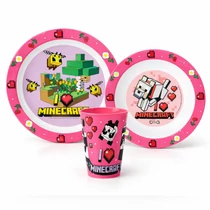 minecraft lányos étkészlet