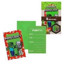 minecraft tematikájú szülinapi meghívó