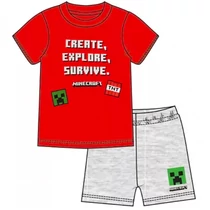 Minecraft Create-Explore-Survive red short sleeve pyjamas
