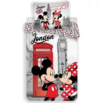 Minnie & Mickey London cotton bed linen