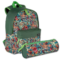 minecraft iskolatáska szett tolltartóval