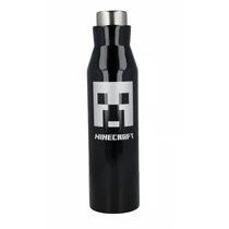 Minecraft black stainless steel water bottle