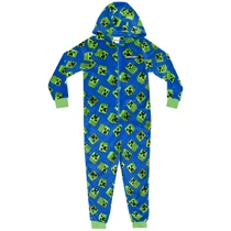 Minecraft Creeper blue onesie