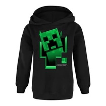 Minecraft kirobbanó Creeper fekete kapucnis pulóver
