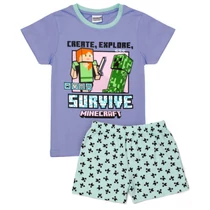 Minecraft Alex-Creeper purple girls pjyamas