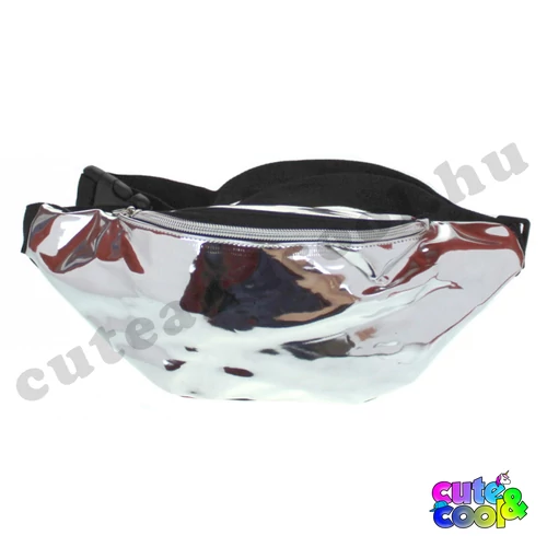 Silver hologram belt bag