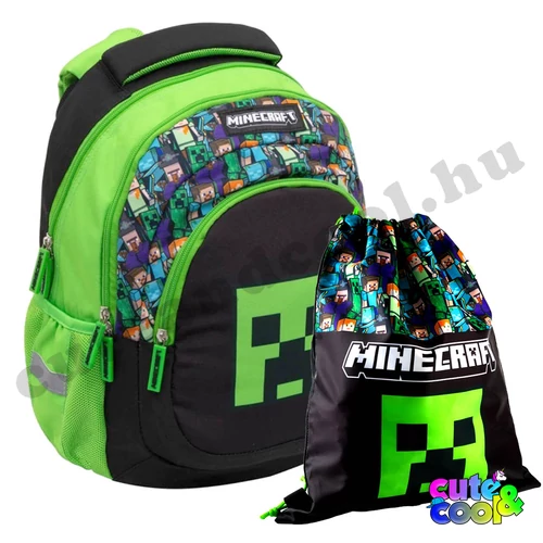 ergonimiai iskolatáska minecraft mintával