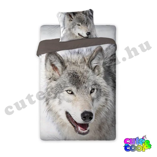Szürke Farkas ágyneműhuzat - Pamut