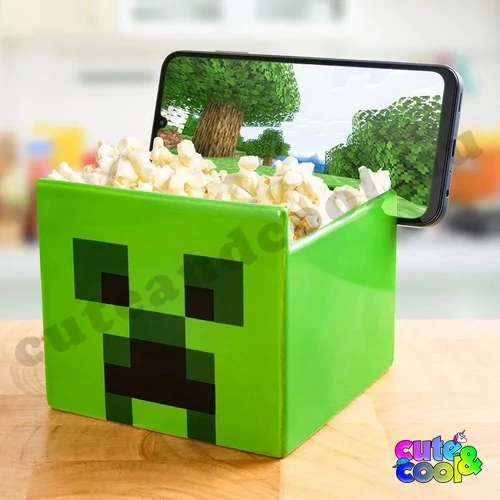 Minecraft popcorn tartó