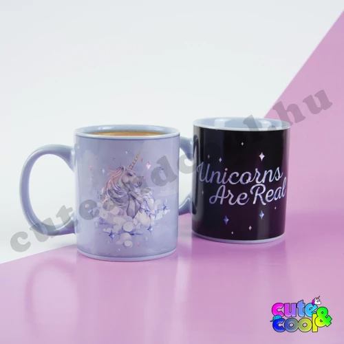 Unicorns are real hőre változó bögre