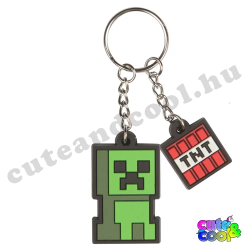 Minecraft Creeper és TNT keychain