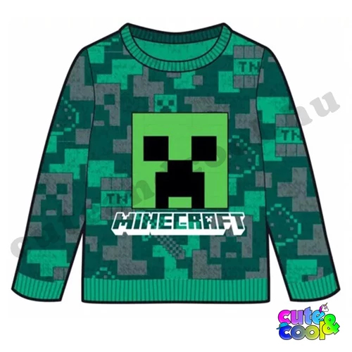minecraft kötött gyerek pulover szvetter