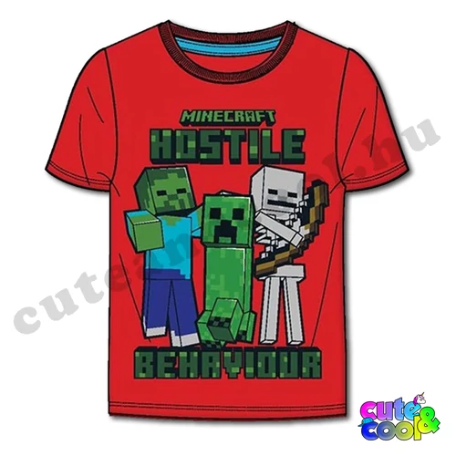 minecraft póló szörnyekkel