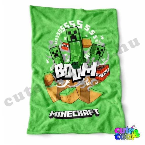 polár takaró minecraft mintával