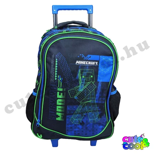 gurulós iskolatáska minecraftos