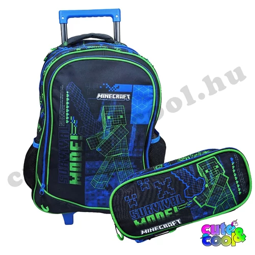 Minecraft iskolatáska tolltartóval