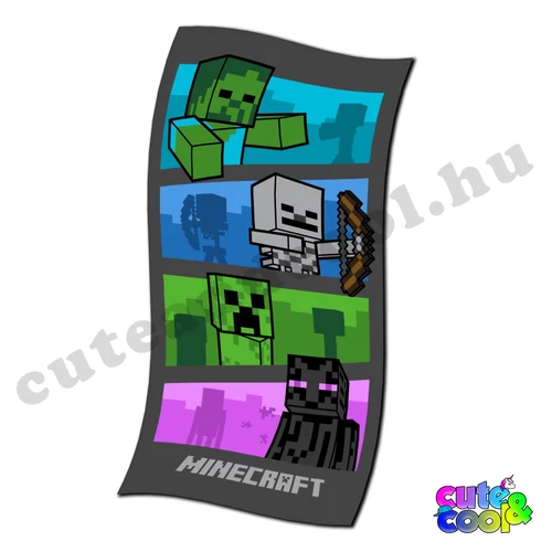 minecraft mintás törölköző endermannal