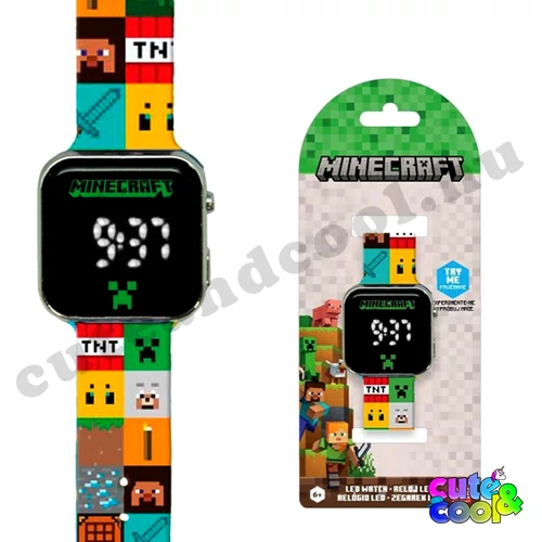 minecraft mintás gyerek karóra