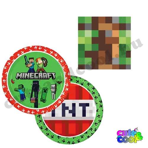 minecraft szülinapi party szett