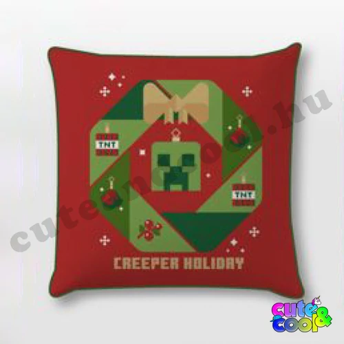 minecraft karácsonyi párnahuzat