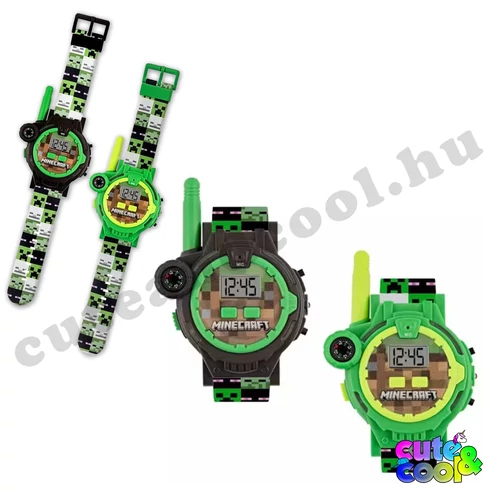 walkie talkie páros óra gyerekeknek minecraft mintával