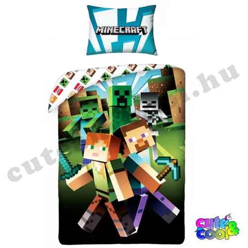 Minecraft gyerek ágyneműhuzat szett gyerekeknek