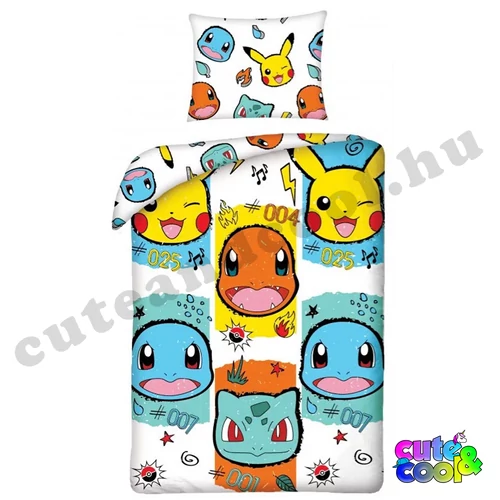 pokémonos ágyneműhuzat kétrészes