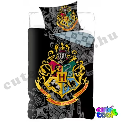 Harry Potter Hogwarts black cotton bed linen