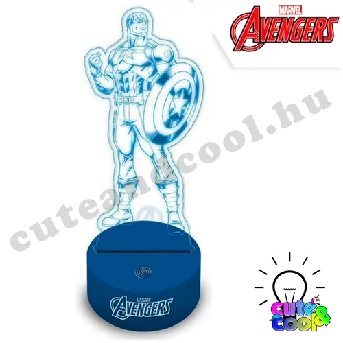 Bosszúállók amerika kapitány led lámpa gyerekeknek