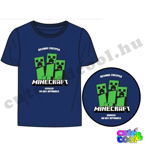 Minecraft beware of Creeper's navy blue T-shirt