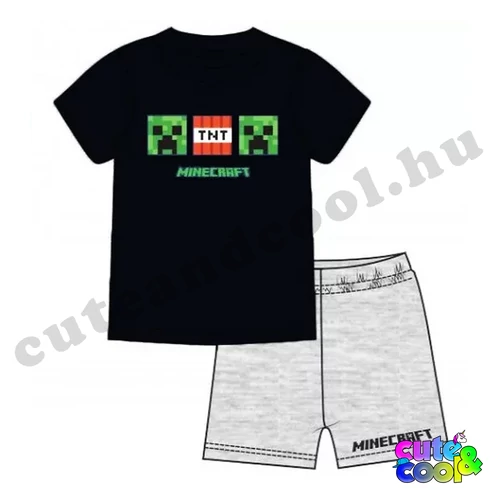 Minecraft Creeper and TNT black short pyjamas