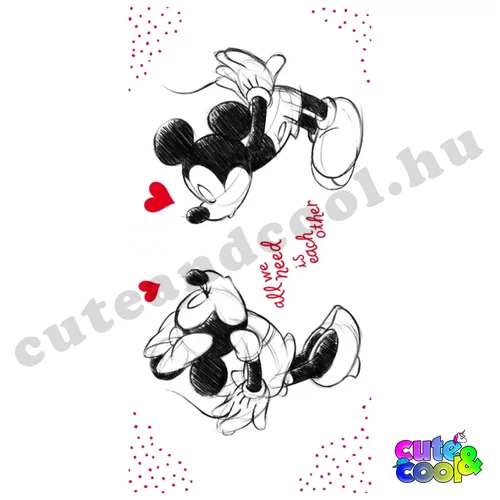 Minnie & Mickey szerelmes strandtörölköző