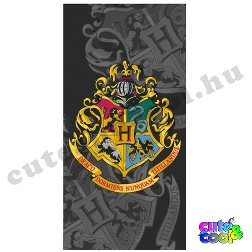 Harry Potter Hogwarts Black Beach Towel