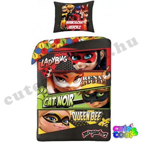 Miraculous LadyBug Heroes cotton bed linen