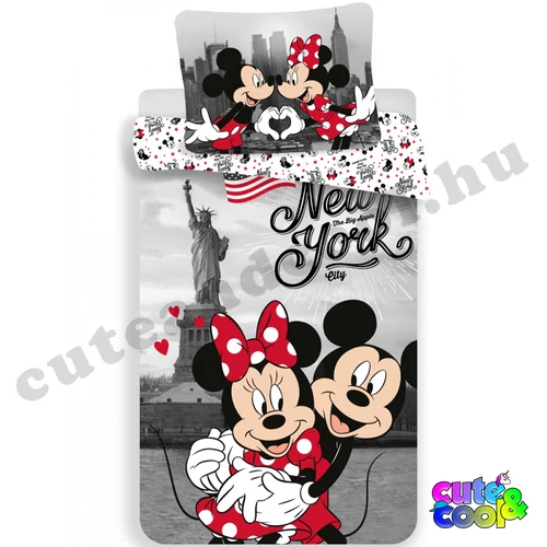 Minnie & Mickey New York cotton bed linen